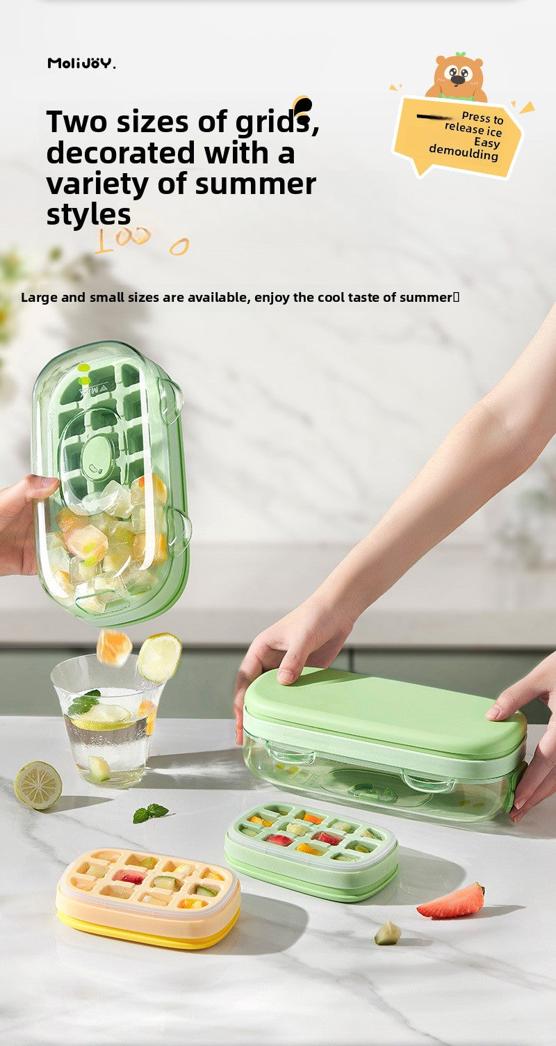 Ice Cube Mold Press Ice Cube Kettle Water Cup Household Food Grade Household Ice Box Frozen Ice Cube Storage Artifact