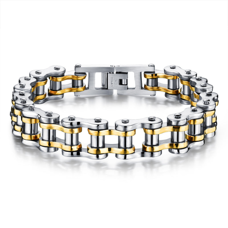 Bracelet Titanium Steel Men's Bracelet Rock Personalized Motorcycle Chain Bicycle Bracelet