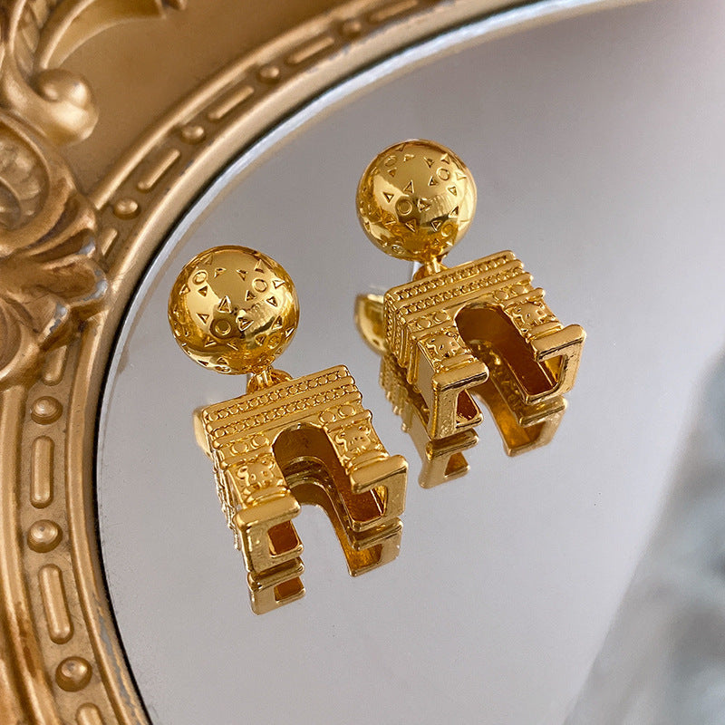 Vintage Earrings Fashion Versatile Ear Jewelry Niche Light Luxury High-end Accessories