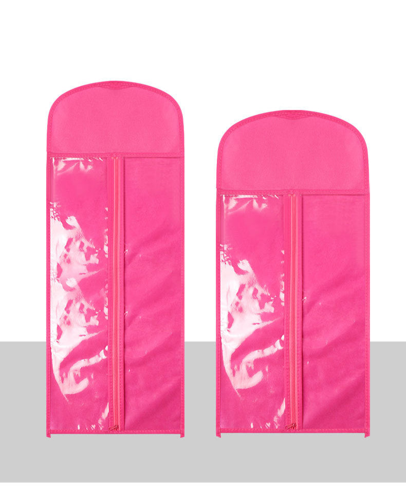 Cross-Border Foreign Trade Non-Woven Wig Storage Dustproof Cover Bag Transparent PVC Wig Hanging Display Storage Rack