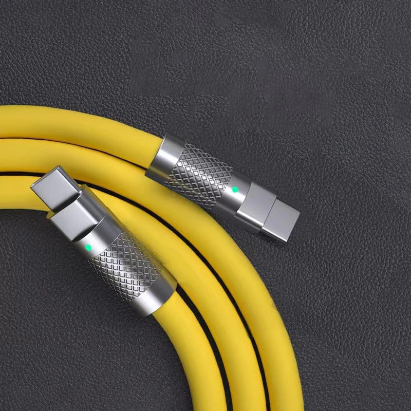 120w 6a Super Fast Charge PD Type C Liquid Silicone Cable Quick Charge 1M 2M Usb Cable Usb C to C Charger Cable