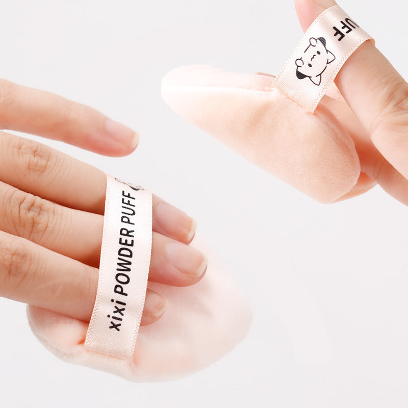 xixi Heart Peach Short Velvet Setting Powder Puff Flocked Soft Non-Powder-Absorbing Makeup Sponge Tool for Studio Use