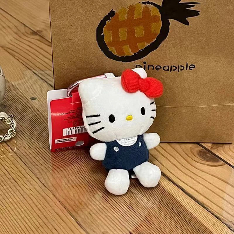 Sanrio Hello Kitty Plush Doll Keychain Cartoon Kt Cat Plushies Pendant Bag Decoration Ornaments Plush Toys Birthday Girl Gifts