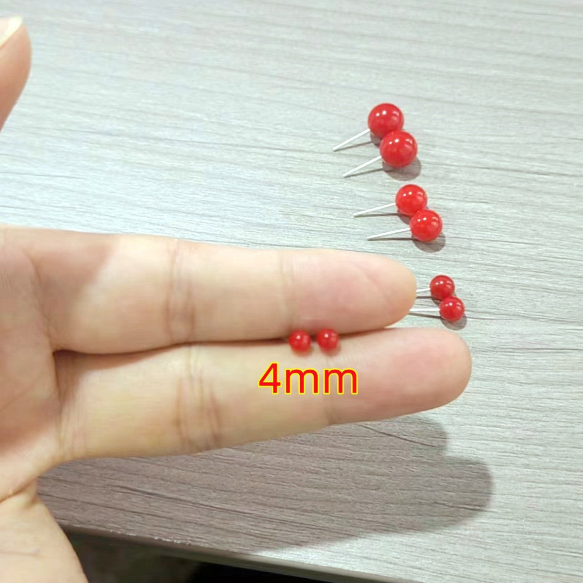 S925 Imitation Silver Needle White Round Pearl Earrings Simple New Year Festive Red Earrings Pearl Studs