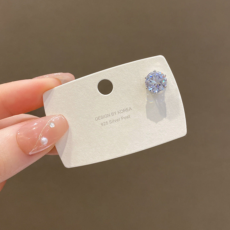 Non-Pierced Magnetic Zircon Ear Studs Design Sense Niche Temperament Magnetic Earrings for Women Hot Style Internet Celebrity Ear Jewelry