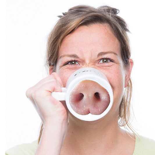 NosePiggymug Creative Prank Funny Pig Nose Dog Nose Cup Creative Ceramic Mug Water Cup Coffee Cup