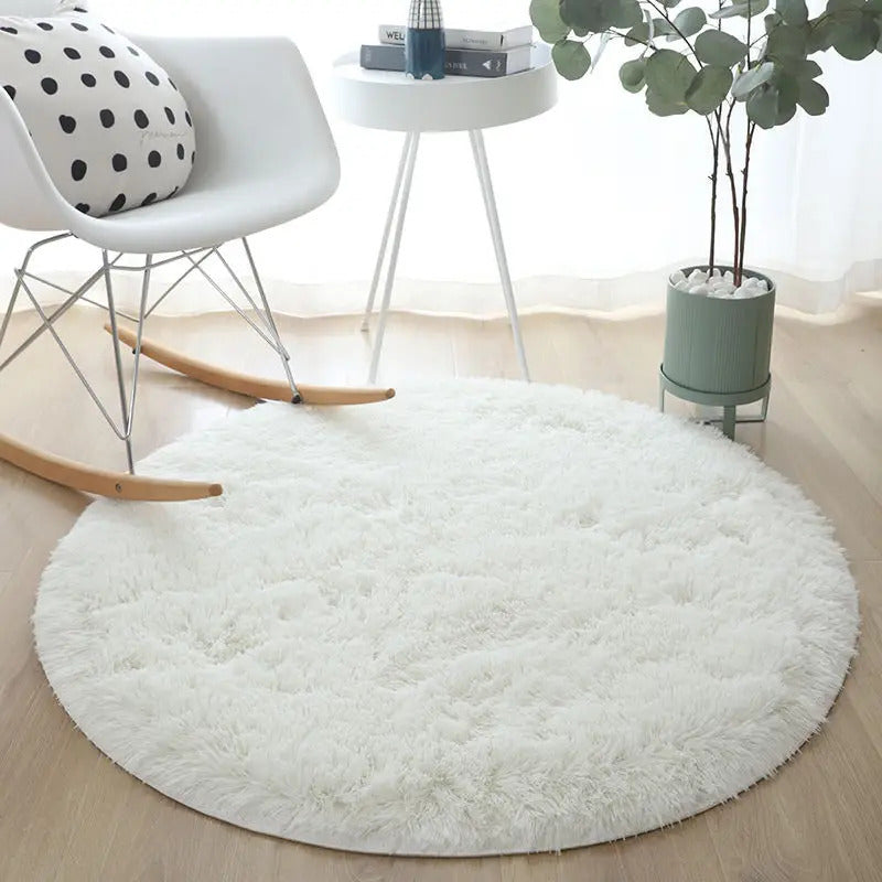 Plush Rugs Round Carpet For Living Room Sofa Foot Pad Fluffy Soft Kids Bedroom Cushion Balcony Hanging Basket Mat