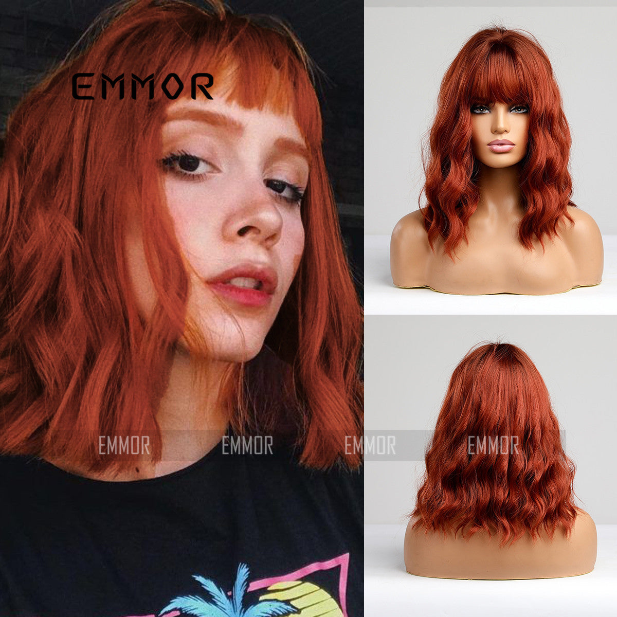 Trendy Hot-Selling Wig for Women, Cute Style, Blonde Bob Short Curly Hair, Factory Stock, Matte High-Temperature Fiber Full Wig