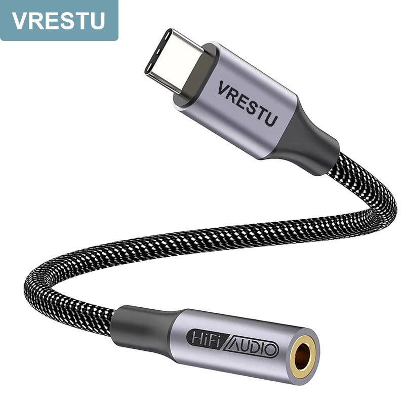 USB Type C to 3.5mm Jack Headphone USBC Earphone DAC Audio Adapter Cable for Samsung S23 Ultrta Xiaomi Oneplus 1+ Google Pixel 7