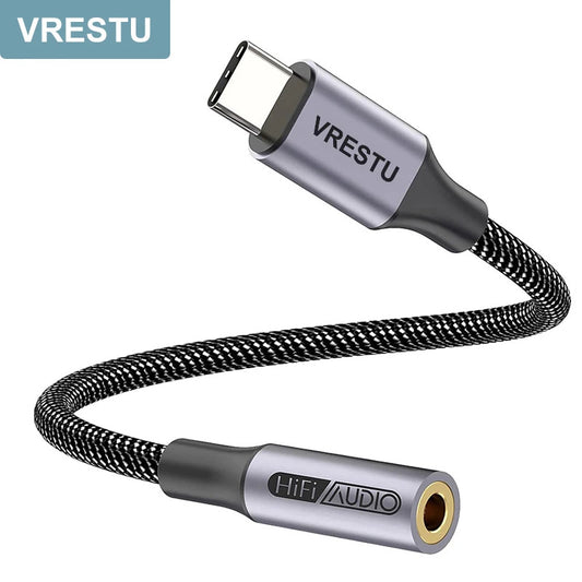 USB Type C to 3.5mm Jack Headphone USBC Earphone DAC Audio Adapter Cable for Samsung S23 Ultrta Xiaomi Oneplus 1+ Google Pixel 7