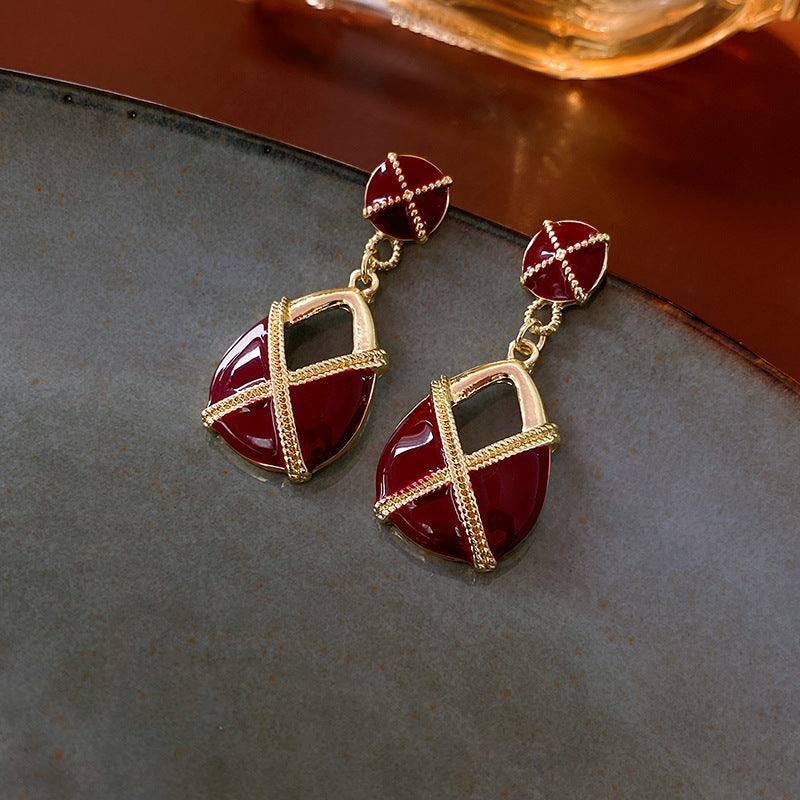 Vintage Earrings Fashion Versatile Ear Jewelry Niche Light Luxury High-end Accessories