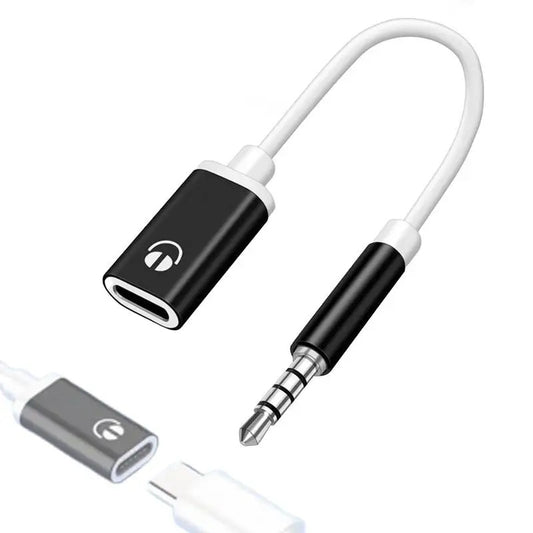 Type C Earphone Adapter 3.5mm Male To Type-C Female Headphone Aux Cable Converter Type-C Converter Earphone Adapter