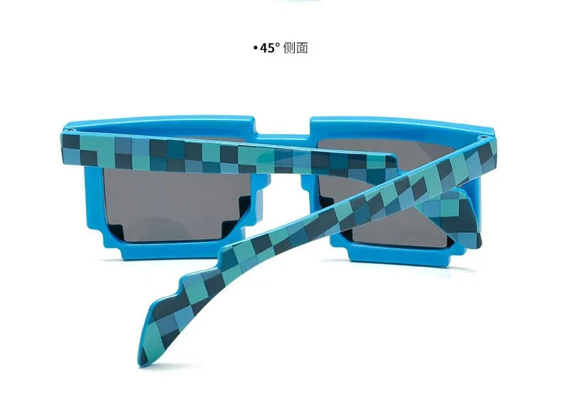 New fashion Sun Glasses Hot Sale Sunglasses Creeper Glasses Novelty Mosaic Funny Goggles Boys Girls Pixel Eyewear