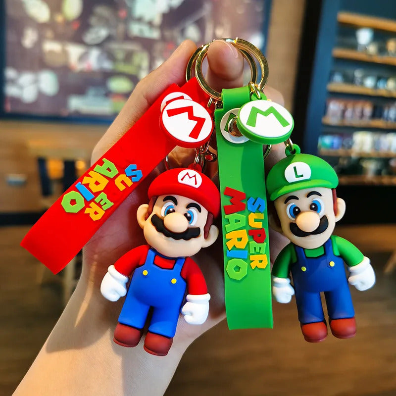 Mario Series Key chain Cute Super Mario Doll bag Pendant Car key chain, holiday gift, small decoration key chain