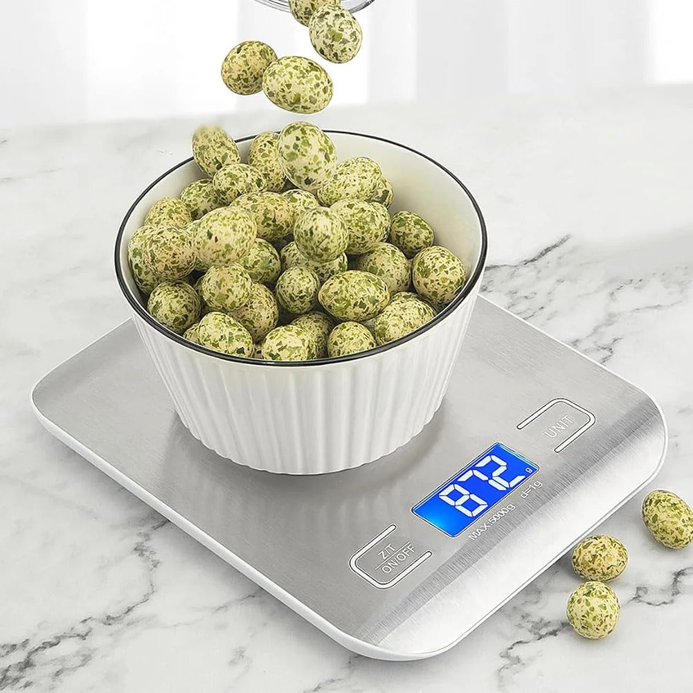 5Kg Kitchen Digital Scale Stainless Steel Mini Precision Weight Scale 0.1g Portable Weights Scale Cooking Baking Measuring Tools