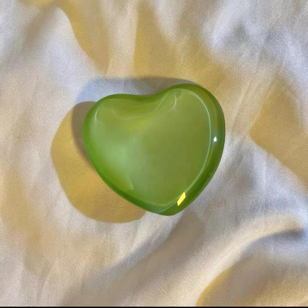 Heart Shape 3D Crystal Foldable Finger Ring Griptok Phone Holder for IPhone Samsung Support Socket Pocket Grip Tok Stand Bracket