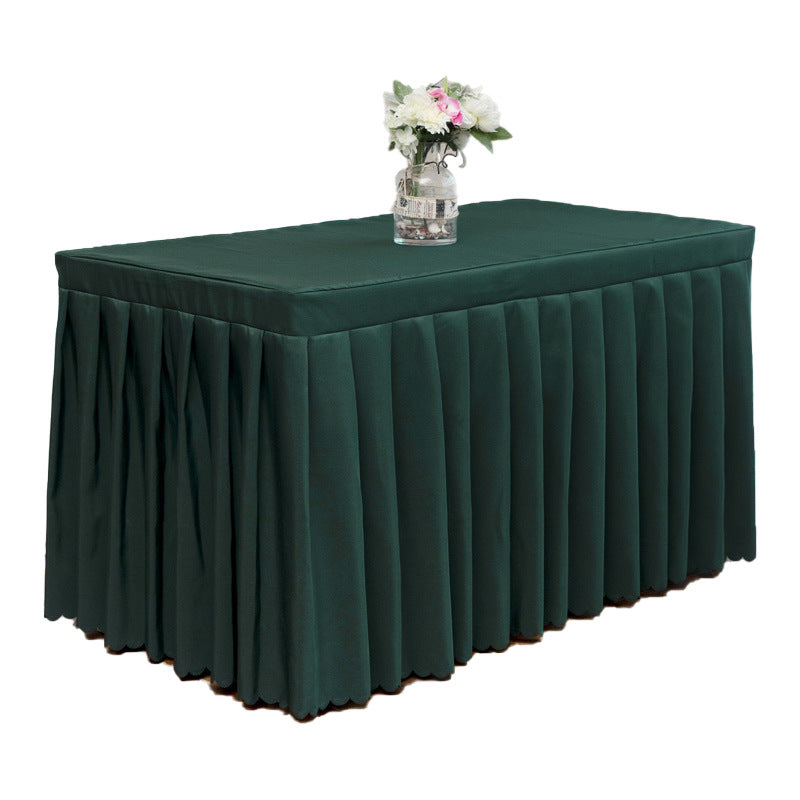 Wholesale Supply Polyester Plain Weave Table Skirt Cover Modern Simple Hotel Banquet Polyester Tablecloth Hotel Restaurant Tablecloth