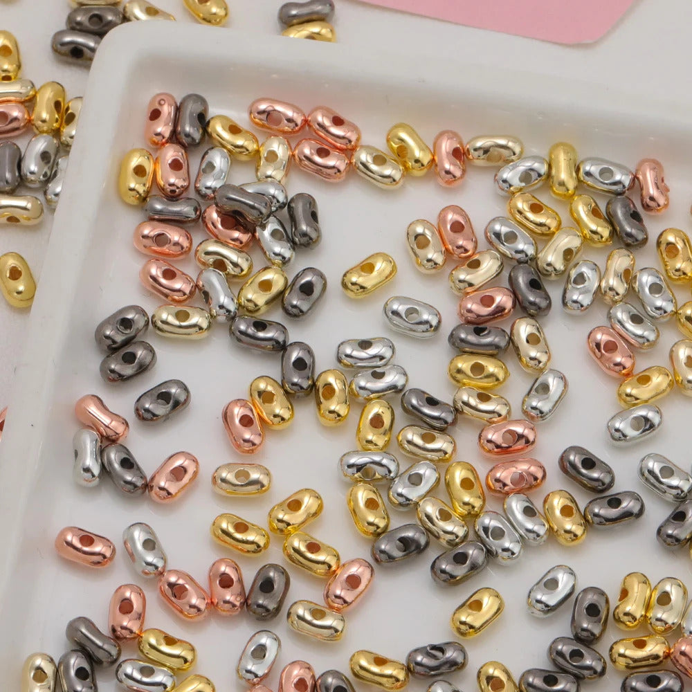 Cordial Handmade 9900Pcs 3*6MM DIY Beads/UV CCB Effect/Hand Made/Jewelry Findings & Components/Peanut Shape/Acrylic Bead #18289