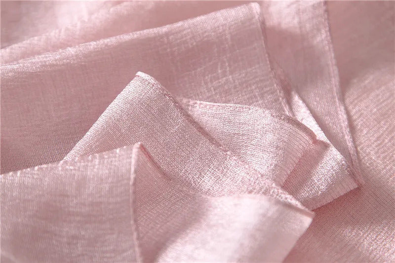 2023 Luxury Brand Women Fashion Scarf Plain Solid Silk Linen Shawls Scarves Summer Lady Bandanas Pashmina Foulard Hijab 180*90Cm