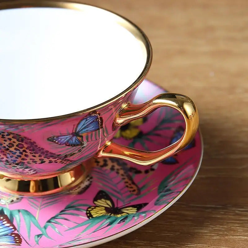 Leopard coffee cup/birthday gift/milk tea cup