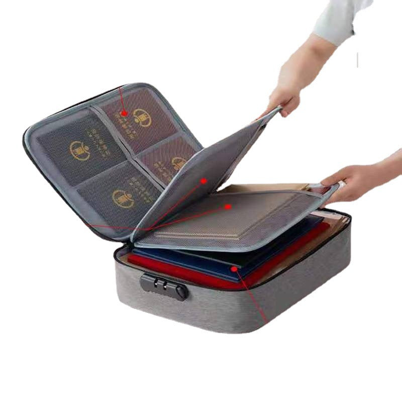 Home Id Storage Bag Large Capacity Household Certificate Passport Card Pack Waterproof Folder File Organizer Storage Bags
