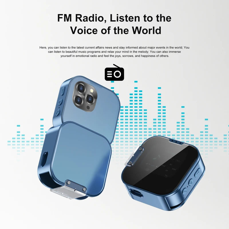 SERVO i19 Rotate Small Box Touch Mobile Phone 2SIM Standby Magic Voice Bluetooth Sync Music Torch Mini Rotation Cellphone Type-C