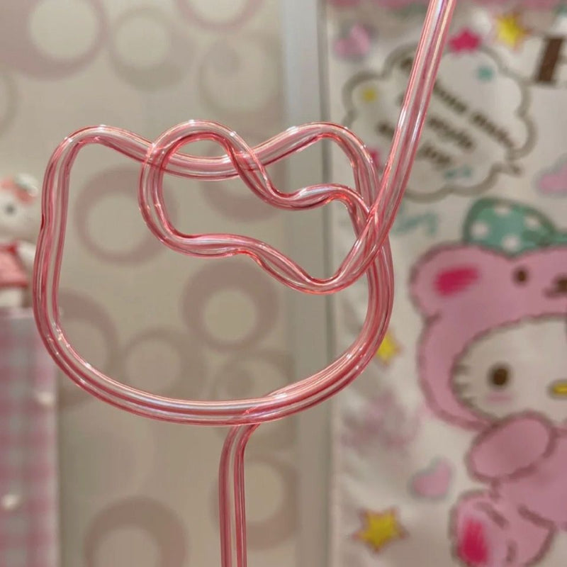 Kitty personalized straw ins color straw hose cute girls high value repeated use