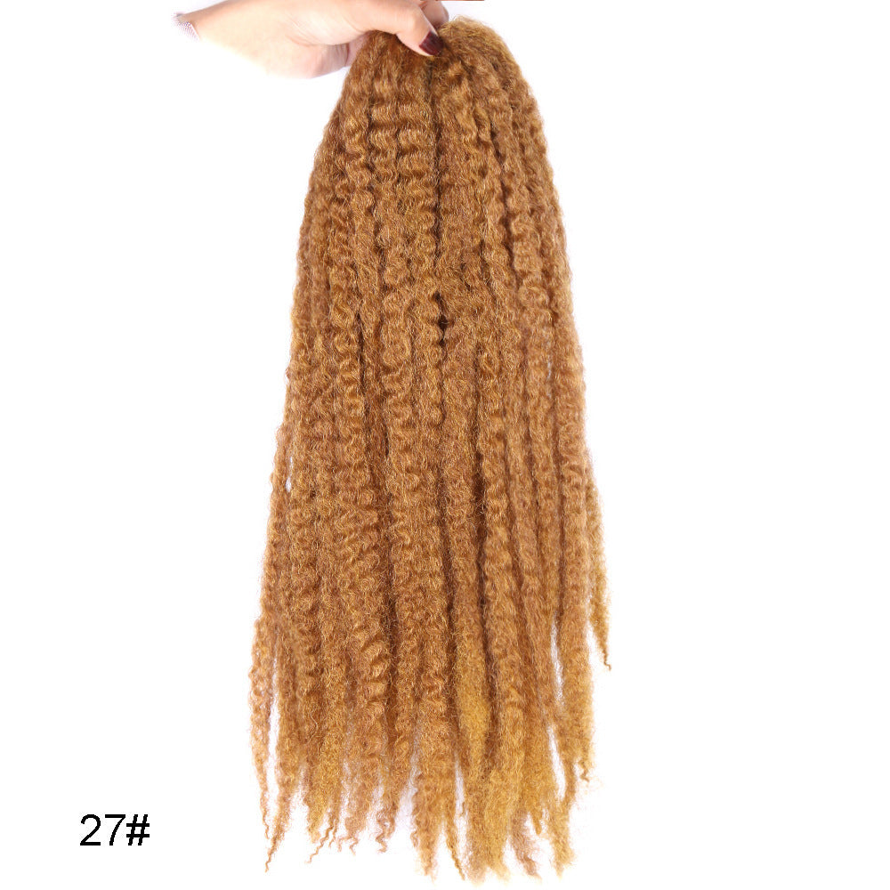 Large Caterpillar Dreadlock Wig Crochet Fluffy Braids Afro Kinky Curly Marley Braids