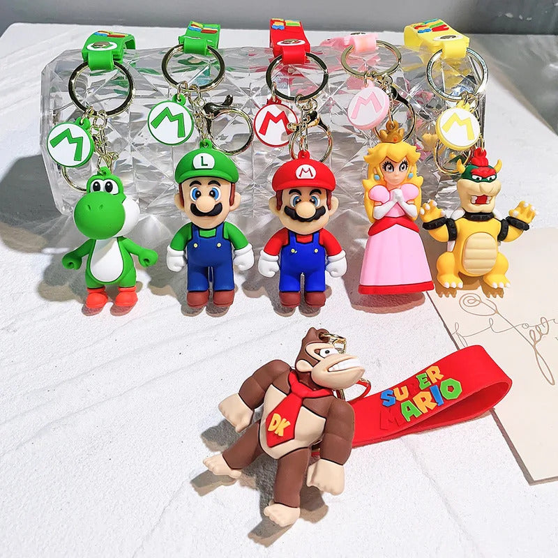 Mario Series Key chain Cute Super Mario Doll bag Pendant Car key chain, holiday gift, small decoration key chain