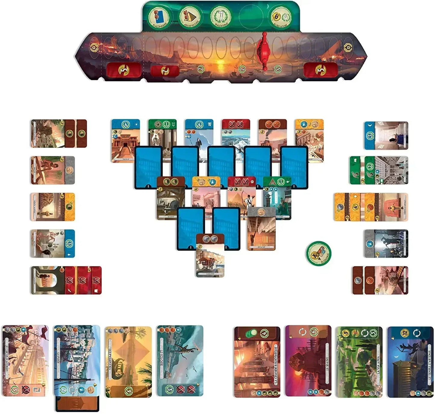 Board Games 7 Wonders Basic Duel English Version Card Fans Friend Party Strategy Cards Multiplayer Games Collection Toys