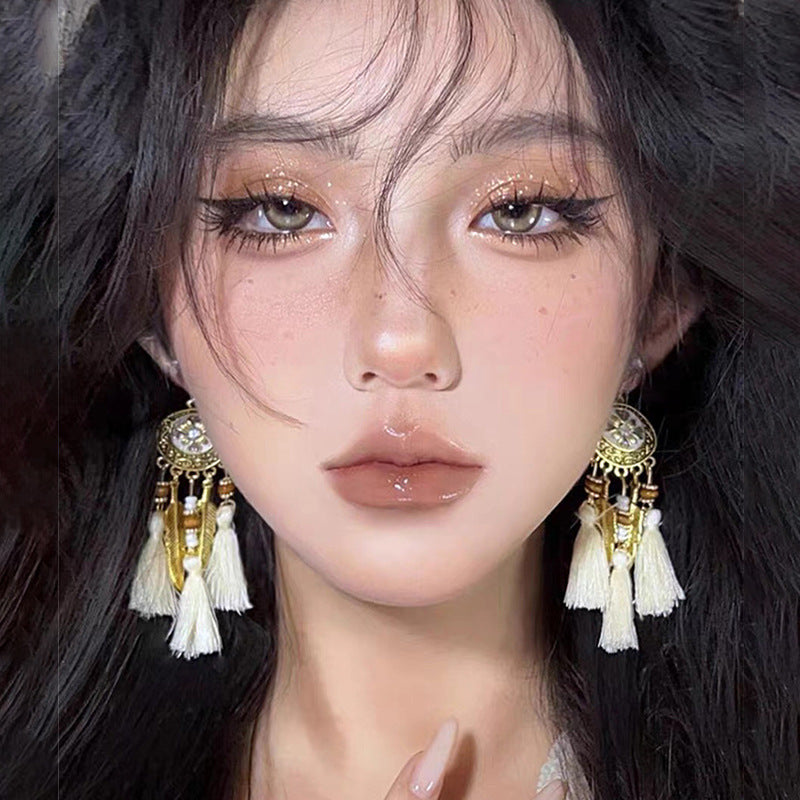 Bohemian Style Earrings Chinese Retro Style Niche Light Luxury Ear Drops Ear Hooks Vacation Style Earrings for Women
