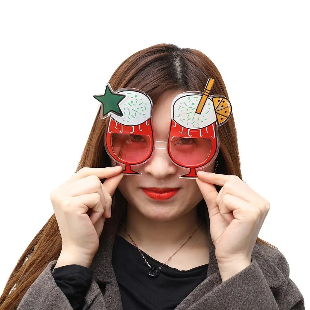 Funny Sunglasses Big Frame Ice Cream Pineapple Sun Glasses Women Holiday Celebration Party Decorative Eyeglasses Selfie Props