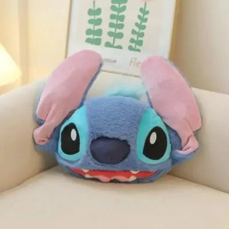 Stitch Seat Belt Protective Cover Cute Cartoon Soft Plush Car Headrest Neck Pillow Fashion Car Tissue Box Decor BIrthday Gift