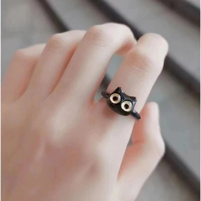 Funny Little Monster Ring Childlike Cute One-Eyed Ins Student Children Girlfriends Couple Gifting New