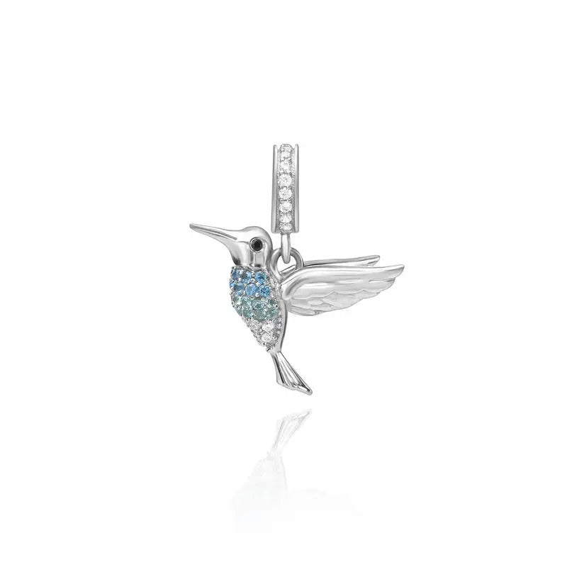 New 925 sterling silver hummingbird swallow pendant bead decoration Fit original European bracelet jewelry DIY women's jewelry