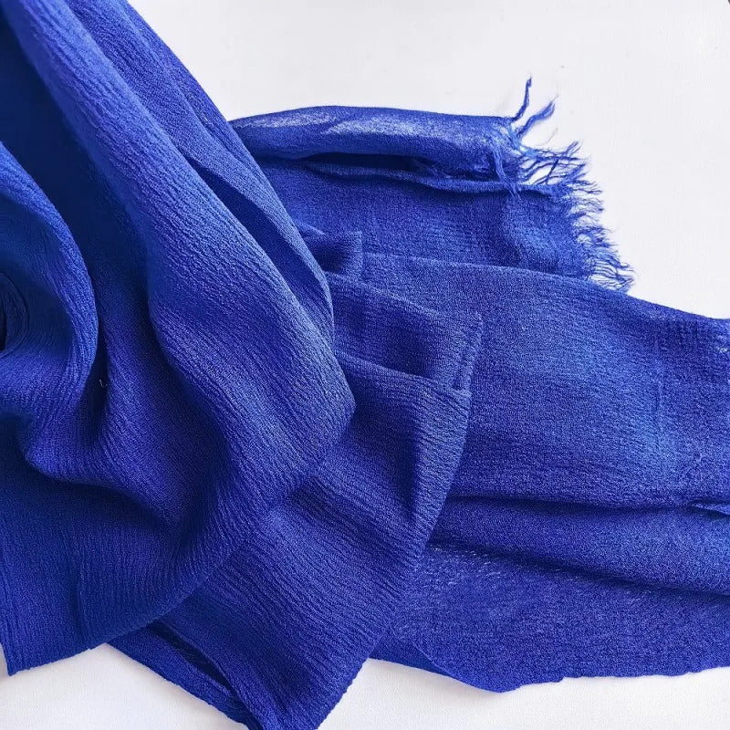 61 Colors Soft Cotton Viscose Scarf Rayon Material Muslim Hijab Mid Eastern Plain Solid Color Headscarf With Tassel