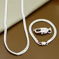 New High quality 925 Sterling Silver 4MM Women Men chain Male Twisted Rope Bracelets Fashion Silver Jewelry