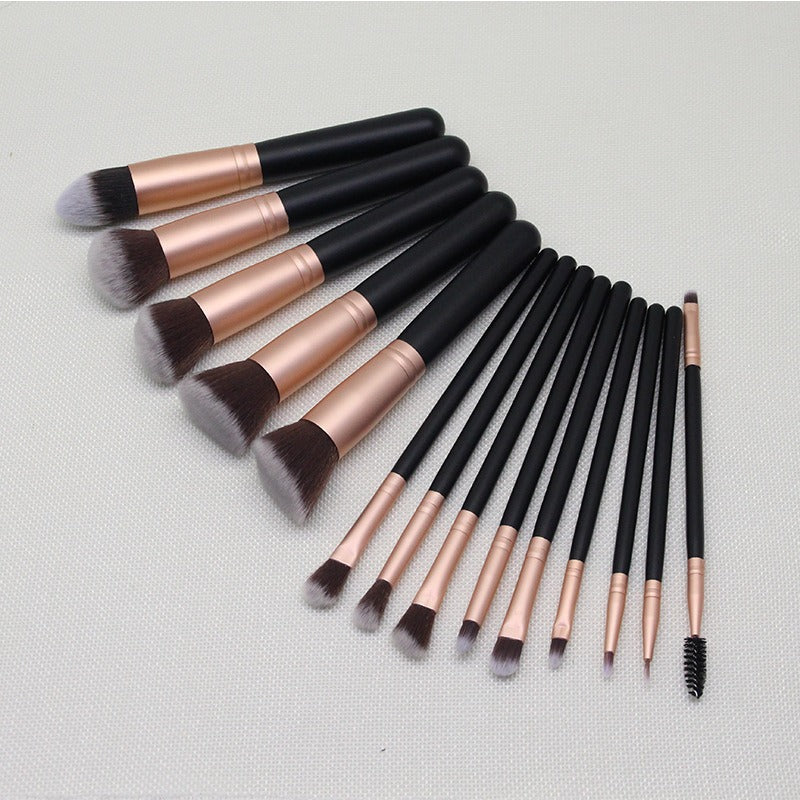 Amazon Hot-Selling Amazon 14-Piece Makeup Brush Set Loose Powder Foundation Brush Soft Bristle Brush Cangzhou In-Stock Wholesale
