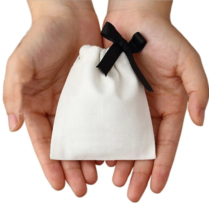 Jewelry Cotton Pouch 5x7cm 7x9cm 11x14cm Perfume Candle Packaging Dust Sack Eyelashes Makeup Drawstring Gift Bags