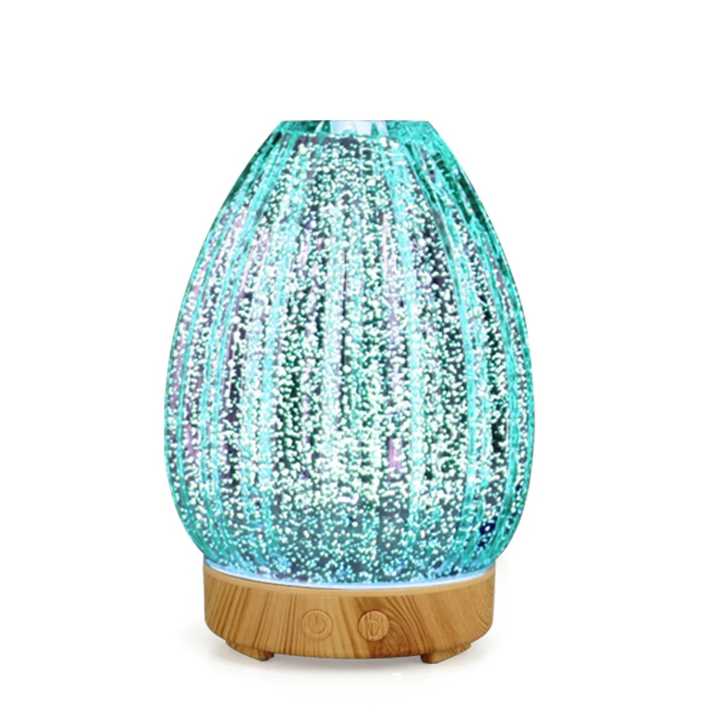 3D Air Humidifier Glass Aromatic Machines Ultrasonic Essential Oil Aroma Diffuser 4 Timing 7 LED Lights 100ml for Home