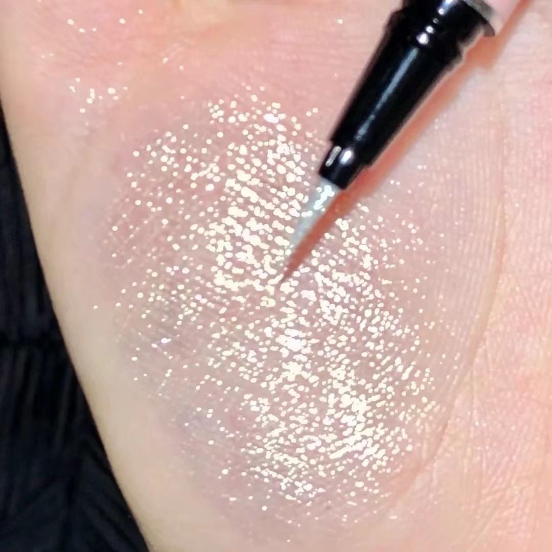 Diamond in the Debris Tear Feeling ~ Ultra-Fine Flash Waterproof Sweat-Proof Liquid Eyeliner Brightening Pearlescent Eye Shadow Pen Long Lasting Non Smudge