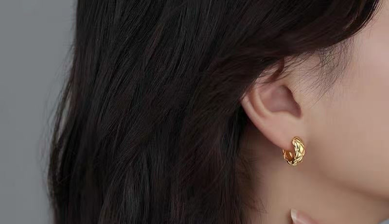 925 Silver Needle Liu Yifei Style Circle Earrings Light Luxury Studs 2025 New High-end Women's Earrings