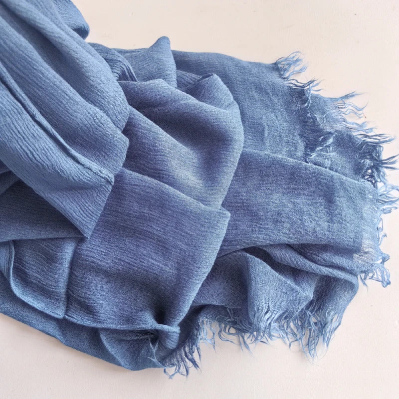 61 Colors Soft Cotton Viscose Scarf Rayon Material Muslim Hijab Mid Eastern Plain Solid Color Headscarf With Tassel