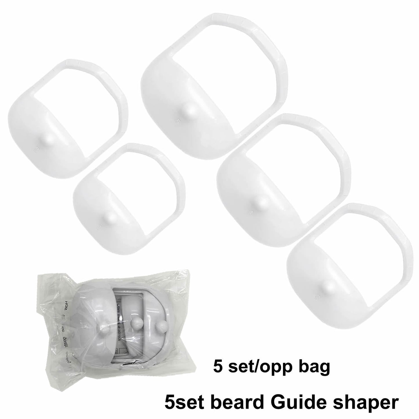 Cross-Border One Piece Dropshipping Beard Modeling Template 5-Piece Beard Modeling Template 5PCs Beard Guide 6