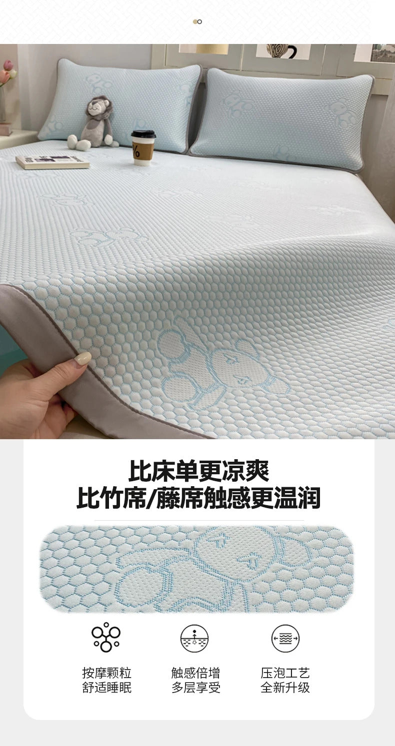 New Ice Bean Summer Mat for Bed  Air-Permeable Sleeping Naked Cooling Mat Adult Child Coolness Soft Bed Mat Cool Down Bed Pad