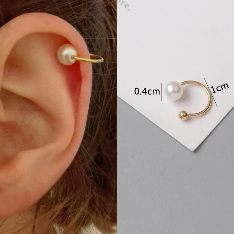 New Gold Color Metal Ear Cuff Non-Piercing Ear Clips Fake Cartilage Earrings Clip Earrings For Women Men Wholesale Ear Jewelry