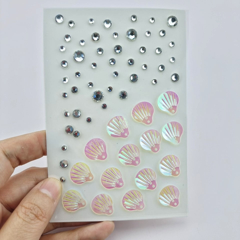 Glitter Gradient Butterfly Wing Tattoo Eye Corner Face Stickers Children's Eye Makeup DIY Stickers Fish Scale Performance Catwalk