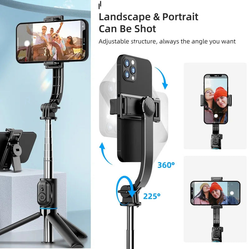 Wireless Selfie Stick Tripod Stand with Bluetooth Remote 42" Extendable Phone Tripod for iPhone Samsung Huawei Video Recording
