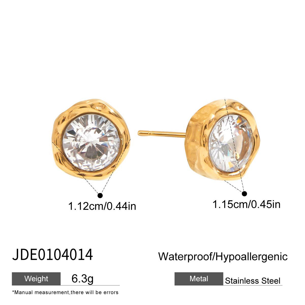 Stainless Steel Earrings Light Luxury High-end Titanium Steel Earrings Cross-border Hot-selling Jewelry Women Non-fading Earrings