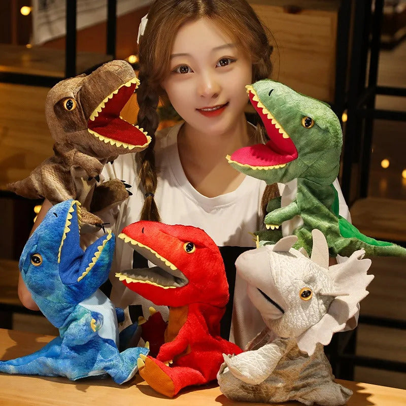 Stuffed Plush Dinosaur Toys Hand Finger Story Puppet Kawaii Dolls Educational Baby Toys Tyrannosaurus Rex Children Gift